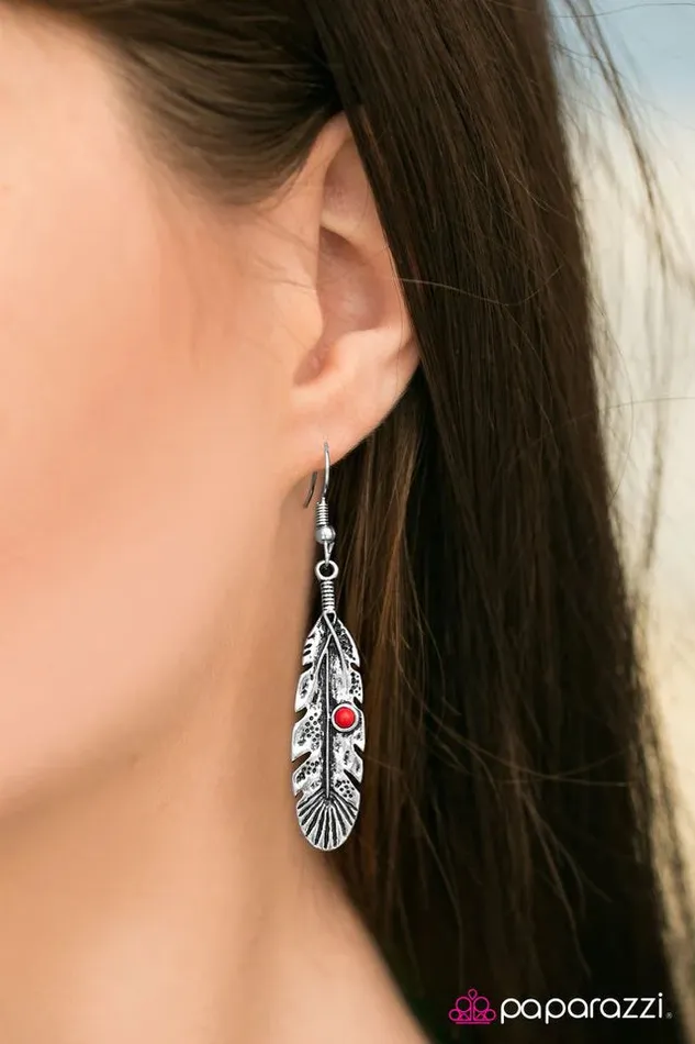 Paparazzi Jewelry Earrings Paparazzi Earring Its Never Too Late To Fly Red