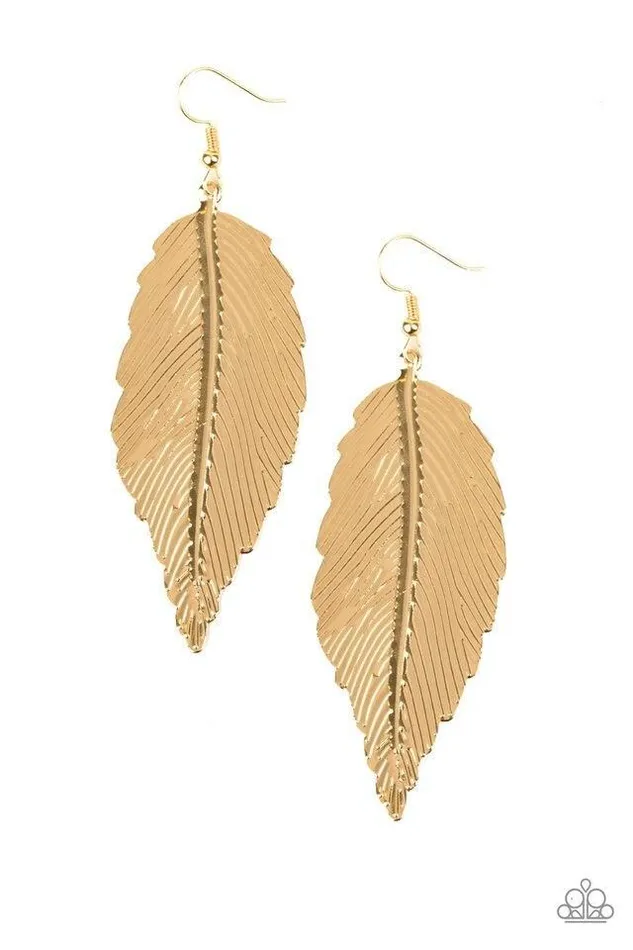 Paparazzi Jewelry Earrings Paparazzi Earring Lookin For A FLIGHT Gold