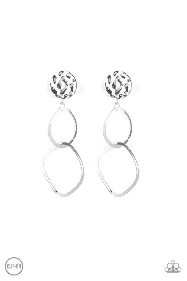 Paparazzi Jewelry Earrings Paparazzi Earring Modern Reflections Silver