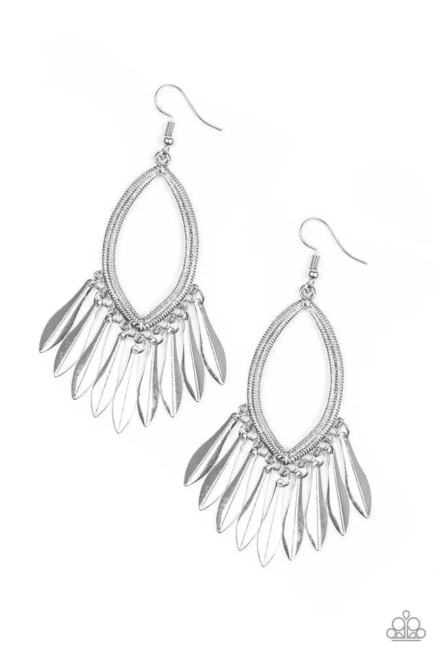 Paparazzi Jewelry Earrings Paparazzi Earring My FLAIR Lady Silver