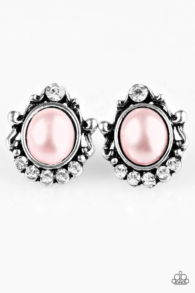 Paparazzi Jewelry Earrings Paparazzi Earring Poshly Princess Pink Post