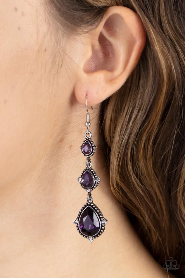 Paparazzi Jewelry Earrings Paparazzi Earring Prague Princess Purple