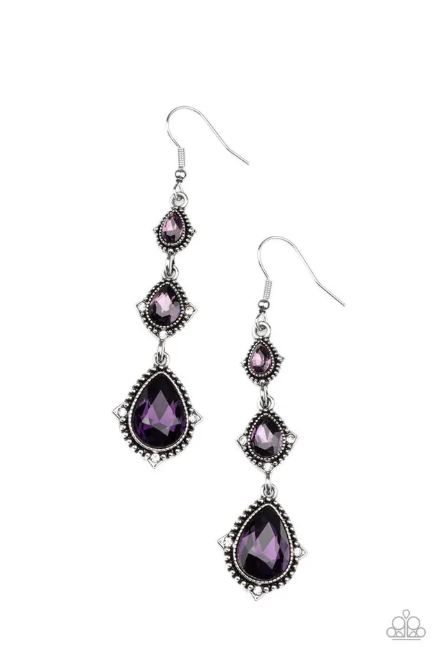 Paparazzi Jewelry Earrings Paparazzi Earring Prague Princess Purple Paparazzi Jewelry Earrings Paparazzi Earring Prague Princess Purple