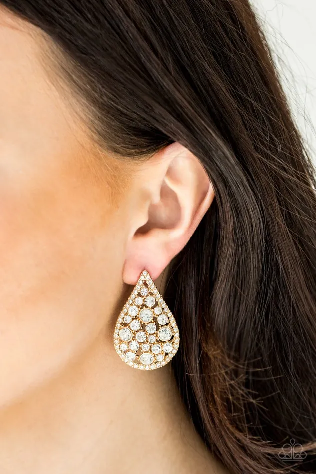 Paparazzi Jewelry Earrings Paparazzi Earring REIGNStorm Gold