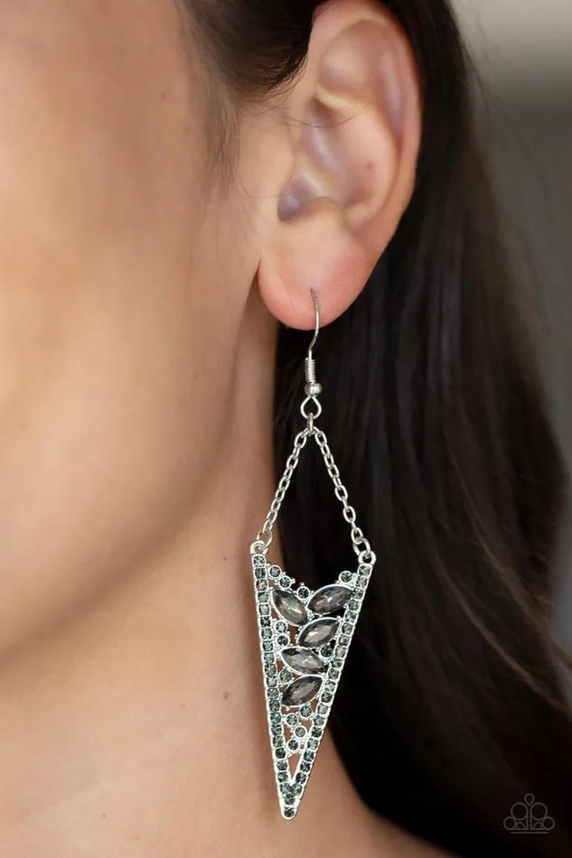 Paparazzi Jewelry Earrings Paparazzi Earring SharpDressed Drama Silver
