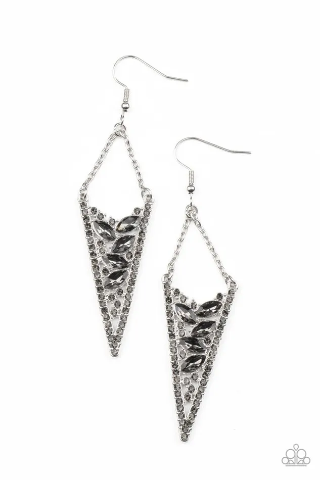 Paparazzi Jewelry Earrings Paparazzi Earring SharpDressed Drama Silver Paparazzi Jewelry Earrings Paparazzi Earring SharpDressed Drama Silver