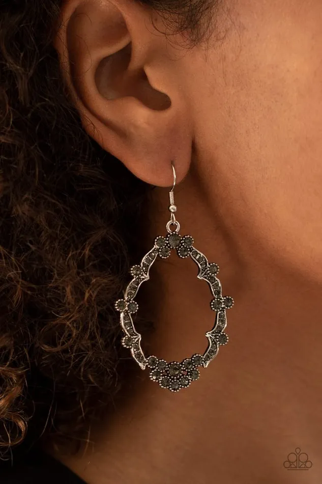 Paparazzi Jewelry Earrings Paparazzi Earring Sparkly Status Silver