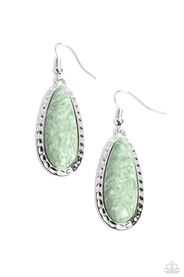 Paparazzi Jewelry Earrings Paparazzi Earring TEARDROPDead Dynasty Green Paparazzi Jewelry Earrings Paparazzi Earring TEARDROPDead Dynasty Green