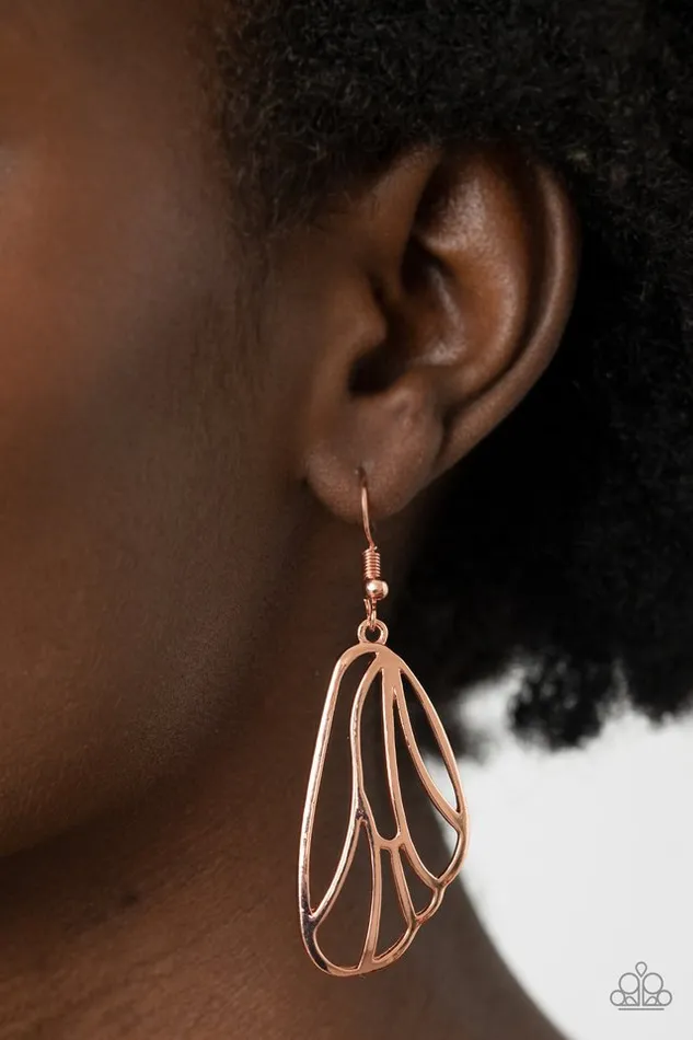Paparazzi Jewelry Earrings Paparazzi Earring Turn Into A Butterfly Copper