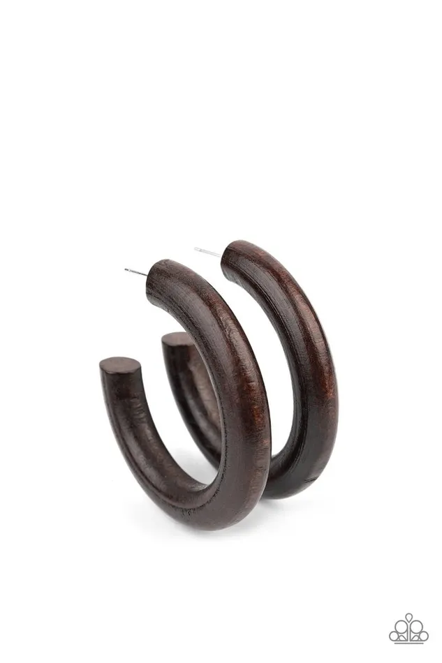 Paparazzi Jewelry Earrings Paparazzi Earring Woodsy Wonder Brown Paparazzi Jewelry Earrings Paparazzi Earring Woodsy Wonder Brown