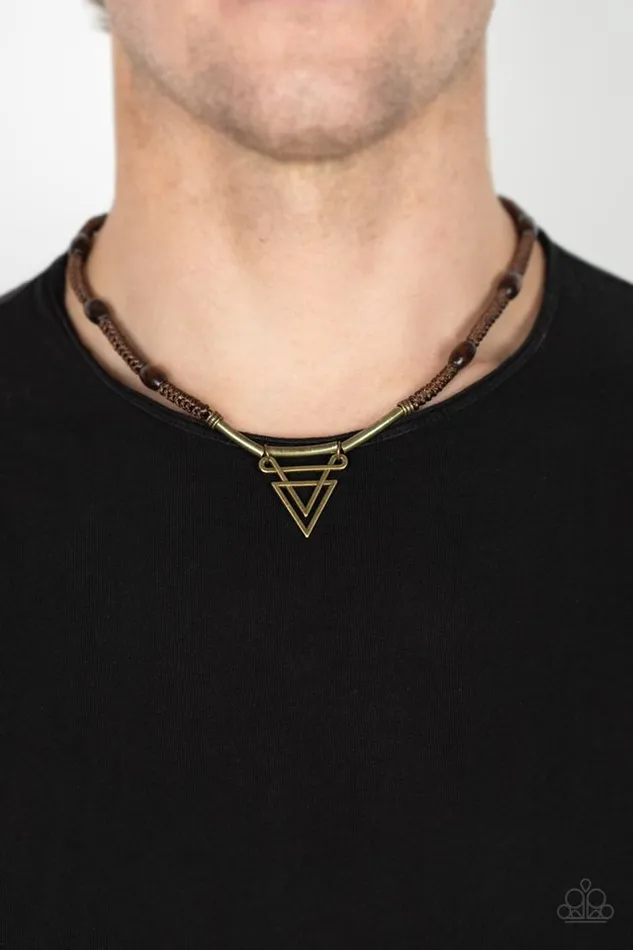 Paparazzi Jewelry Necklaces Paparazzi Necklace Arrowed Admiral Brass