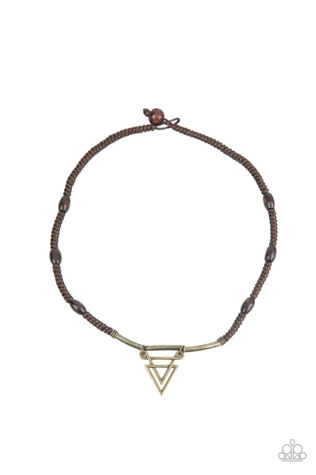 Paparazzi Jewelry Necklaces Paparazzi Necklace Arrowed Admiral Brass Paparazzi Jewelry Necklaces Paparazzi Necklace Arrowed Admiral Brass
