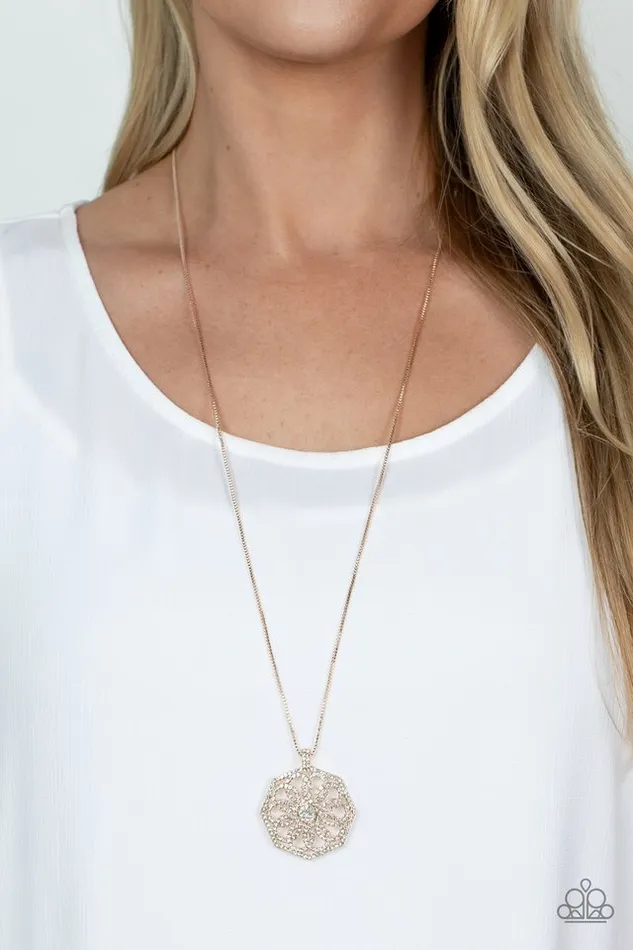 Paparazzi Jewelry Necklaces Paparazzi Necklace Botanical Bling Rose Gold