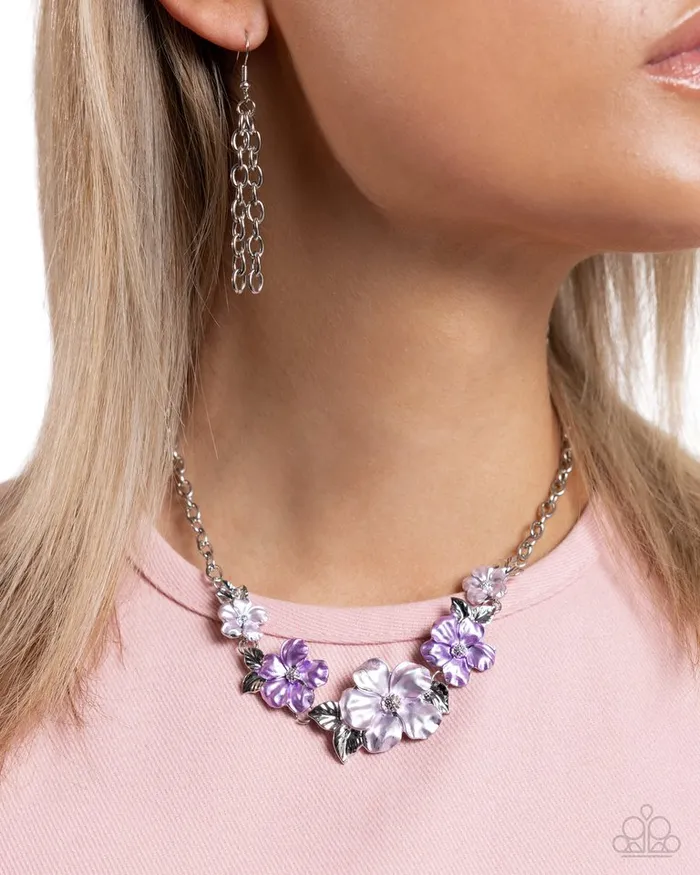 Paparazzi Jewelry Necklaces Paparazzi Necklace Bouquet Brilliance Purple