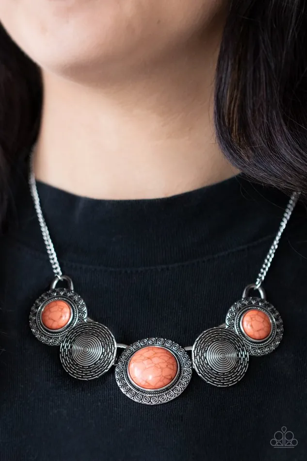 Paparazzi Jewelry Necklaces Paparazzi Necklace Canyon Cottage Orange