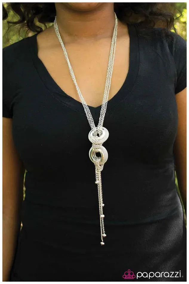 Paparazzi Jewelry Necklaces Paparazzi Necklace Dazzling Duo Silver