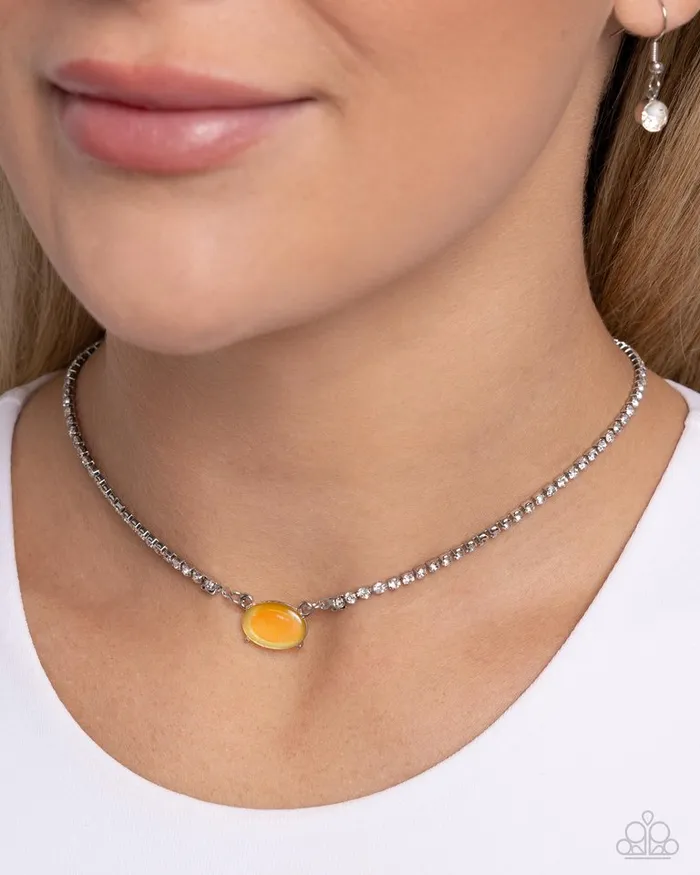 Paparazzi Jewelry Necklaces Paparazzi Necklace Dynamic Delicacy Yellow