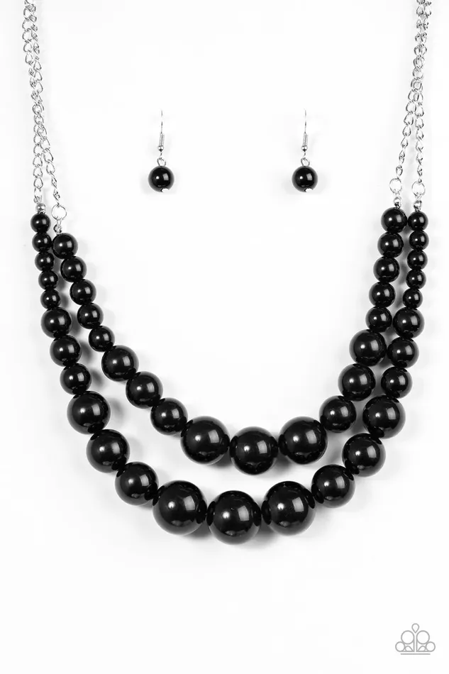 Paparazzi Jewelry Necklaces Paparazzi Necklace Full BEAD Ahead Black