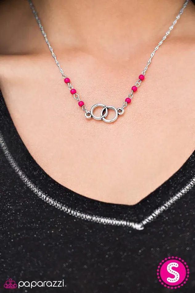 Paparazzi Jewelry Necklaces Paparazzi Necklace If You Cant BEAD Them Join Them Pink