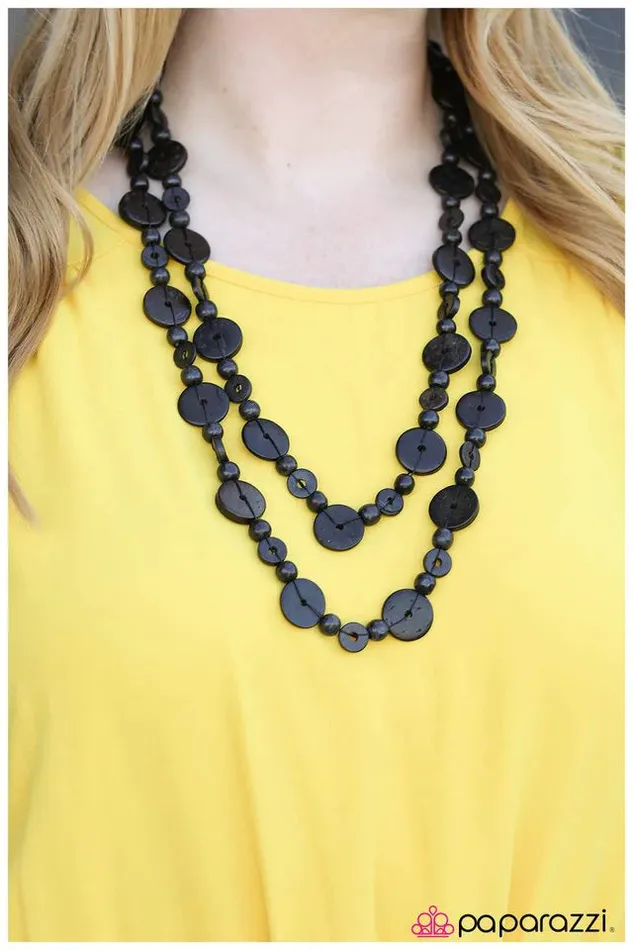 Paparazzi Jewelry Necklaces Paparazzi Necklace Into The Woods Black