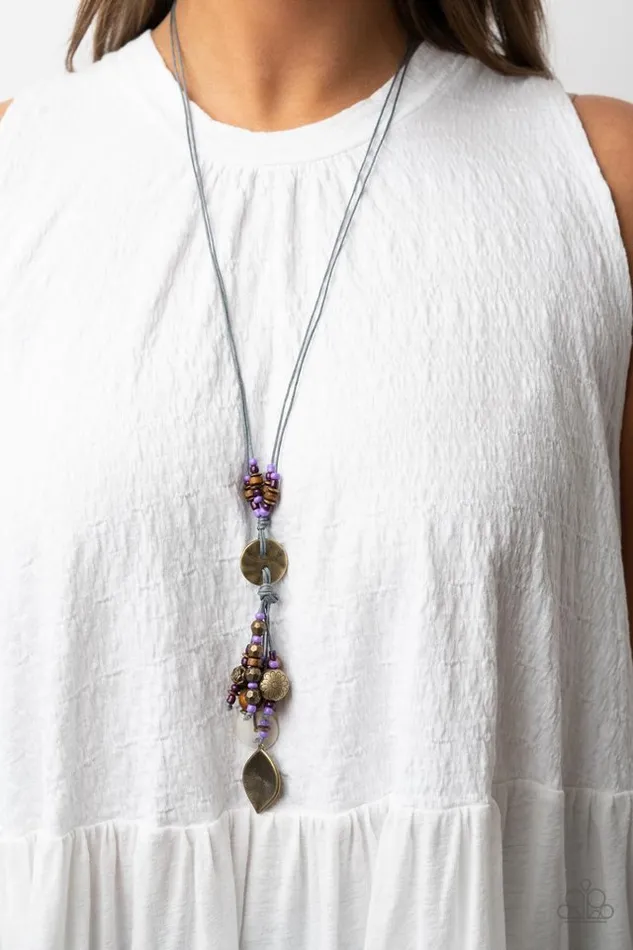 Paparazzi Jewelry Necklaces Paparazzi Necklace Knotted Keepsake Purple