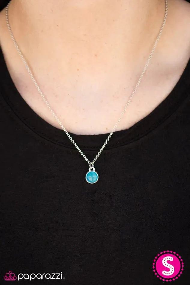 Paparazzi Jewelry Necklaces Paparazzi Necklace Let There Be MOONLIGHT Blue