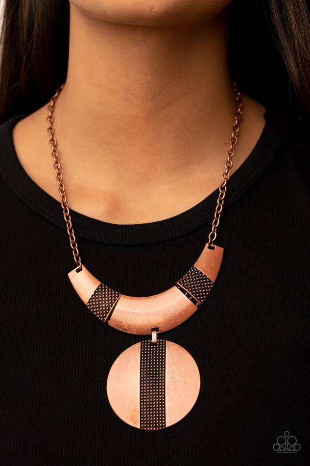 Paparazzi Jewelry Necklaces Paparazzi Necklace Metallic Enchantress Copper