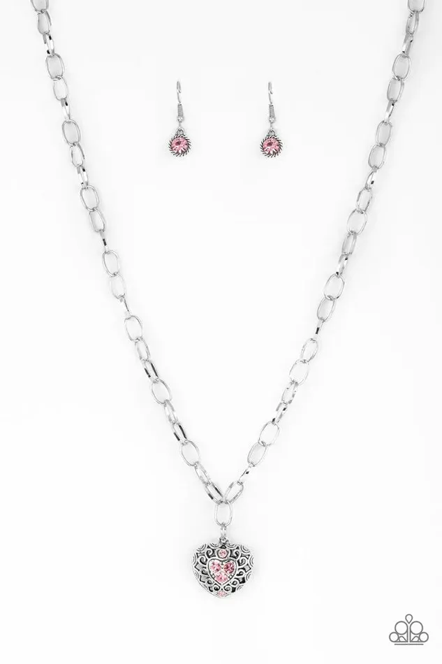 Paparazzi Jewelry Necklaces Paparazzi Necklace No Love Lost Pink