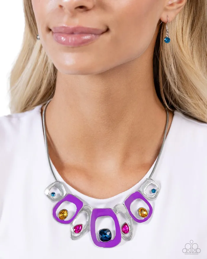 Paparazzi Jewelry Necklaces Paparazzi Necklace Poetically Painted Purple