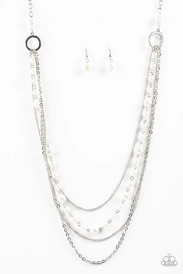 Paparazzi Jewelry Necklaces Paparazzi Necklace Radiant Rhythm White