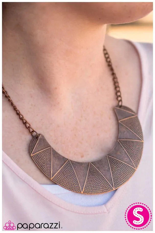Paparazzi Jewelry Necklaces Paparazzi Necklace Rise to Power Copper