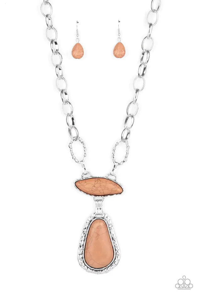 Paparazzi Jewelry Necklaces Paparazzi Necklace Rural Rapture Brown