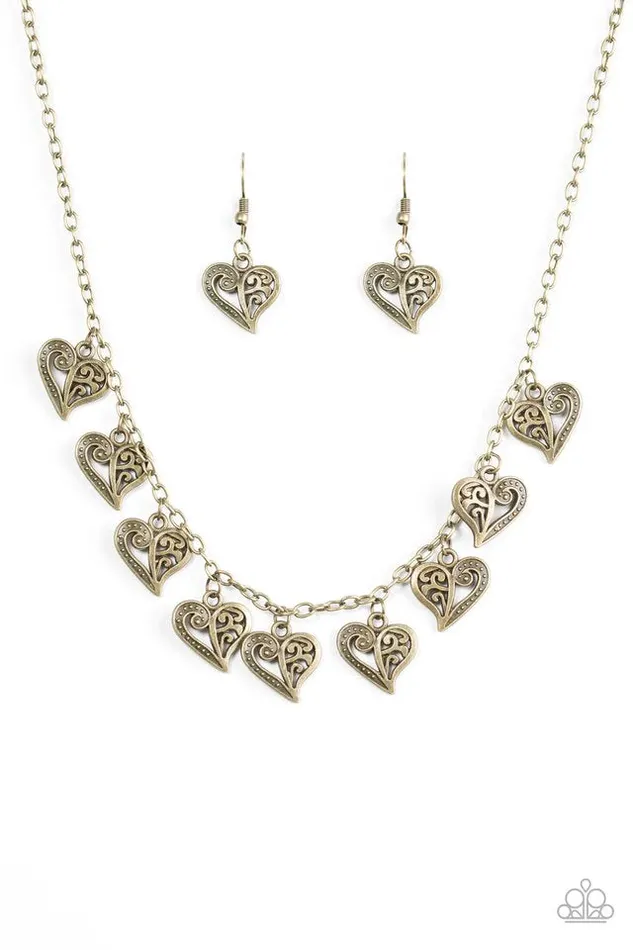 Paparazzi Jewelry Necklaces Paparazzi Necklace Speaking From The Heart Brass