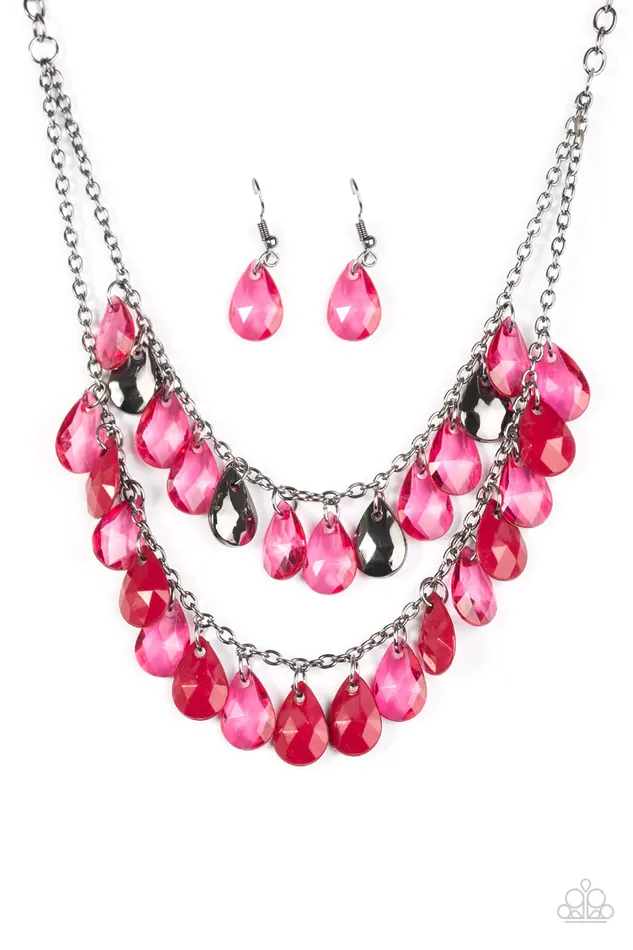 Paparazzi Jewelry Necklaces Paparazzi Necklace Storm Warning Red