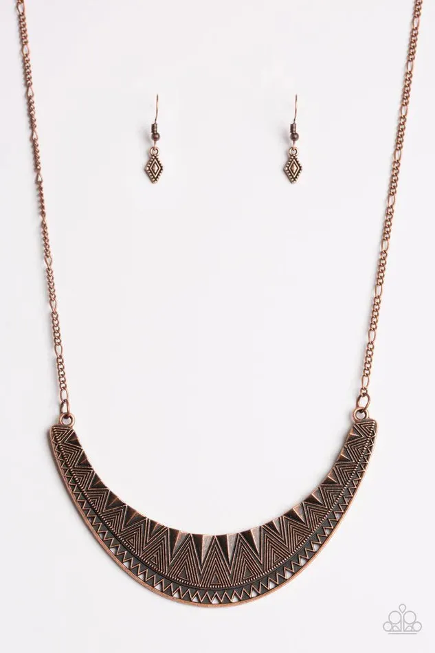Paparazzi Jewelry Necklaces Paparazzi Necklace Thrown To The Lions Copper