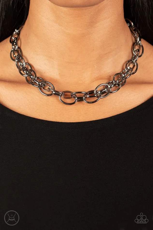 Paparazzi Jewelry Necklaces Paparazzi Necklace Tough Crowd Black