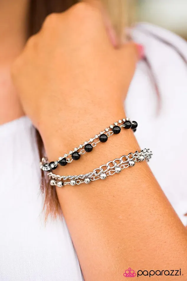 Paparazzi Jewelry Paparazzi Bracelet GLITZY Business Black Bracelets