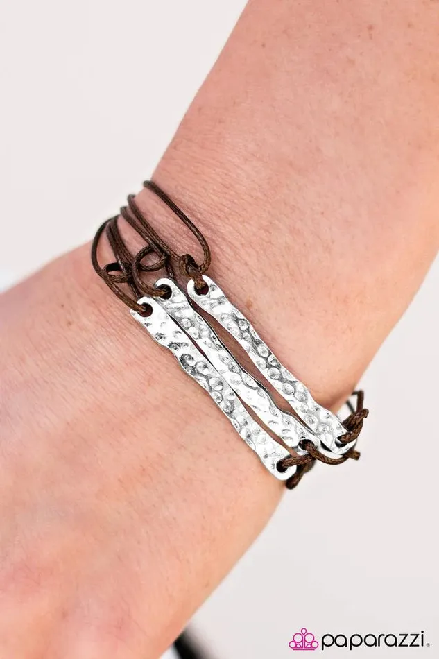 Paparazzi Jewelry Paparazzi Bracelet Home Plate Brown Bracelets