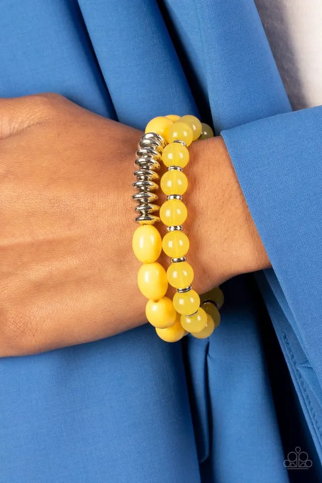 Paparazzi Jewelry Paparazzi Bracelet La Vida Vacation Yellow Bracelets