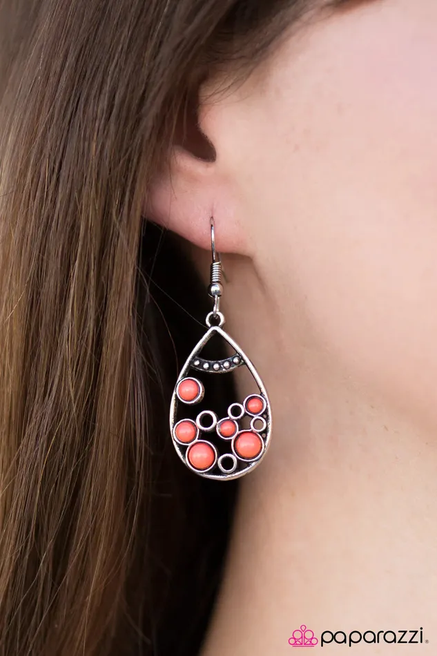 Paparazzi Jewelry Paparazzi Earring Lost At Sea Orange Earrings