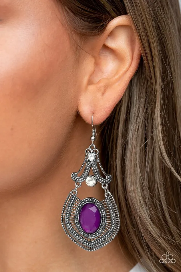 Paparazzi Jewelry Paparazzi Earring Panama Palace Purple Earrings