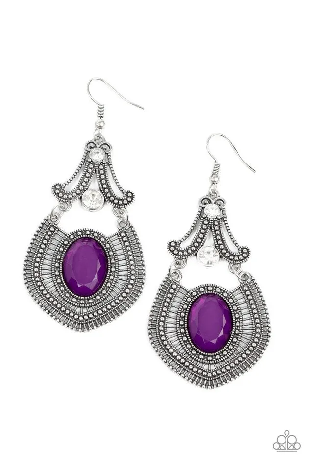 Paparazzi Jewelry Paparazzi Earring Panama Palace Purple Earrings Paparazzi Jewelry Paparazzi Earring Panama Palace Purple Earrings