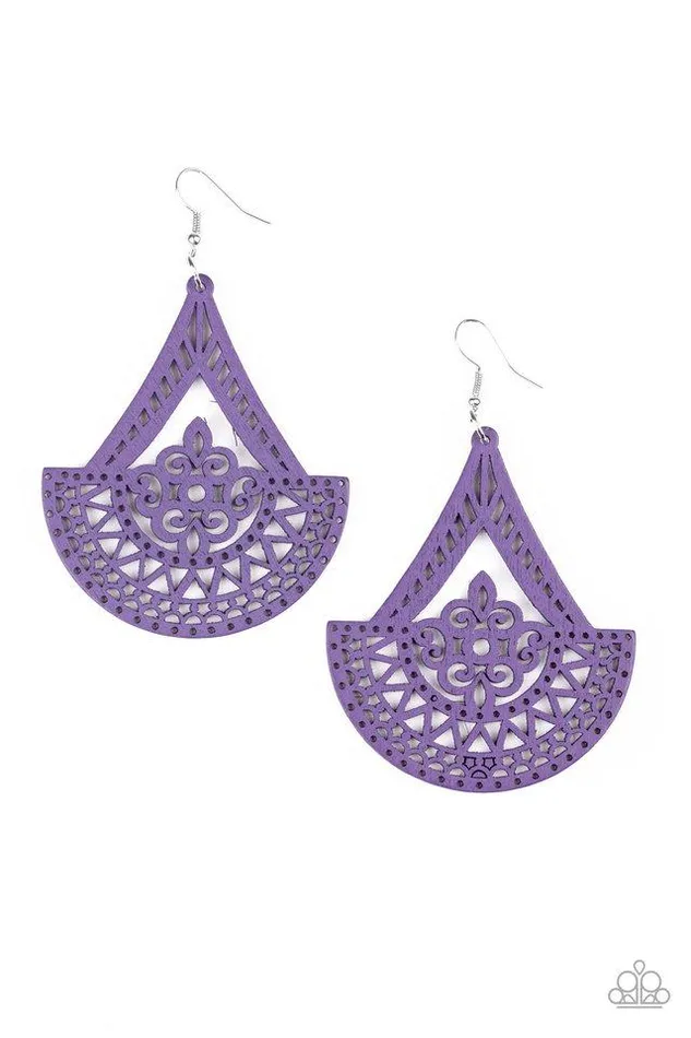 Paparazzi Jewelry Paparazzi Earring Tiki Sunrise Purple Earrings Paparazzi Jewelry Paparazzi Earring Tiki Sunrise Purple Earrings