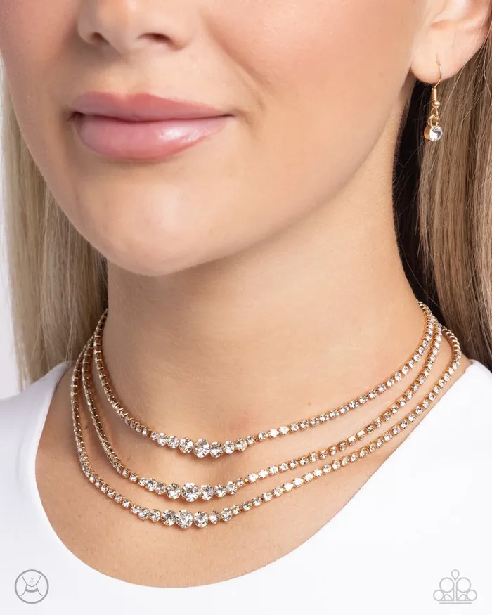 Paparazzi Jewelry Paparazzi Necklace Dynamite Debut Gold Necklaces