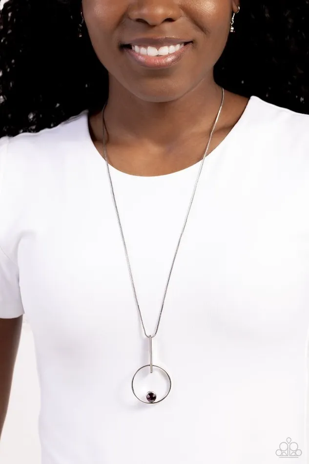 Paparazzi Jewelry Paparazzi Necklace Hooped Theory Purple Necklaces