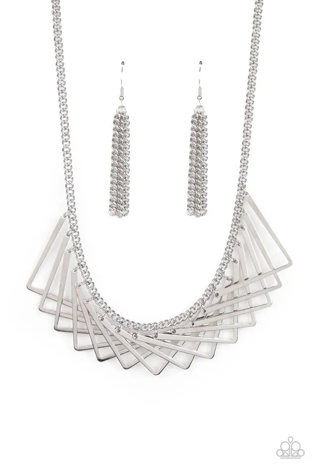 Paparazzi Jewelry Paparazzi Necklace Metro Mirage Silver Necklaces Paparazzi Jewelry Paparazzi Necklace Metro Mirage Silver Necklaces