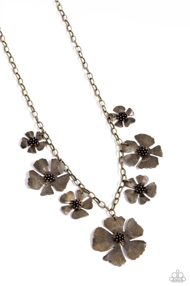 Paparazzi Jewelry Paparazzi Necklace Prideful Pollen Brass Necklaces Paparazzi Jewelry Paparazzi Necklace Prideful Pollen Brass Necklaces