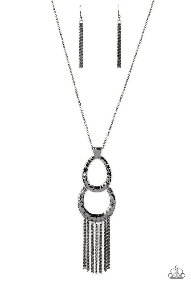 Paparazzi Jewelry Paparazzi Necklace Reeling in Relics Black Necklaces Paparazzi Jewelry Paparazzi Necklace Reeling in Relics Black Necklaces