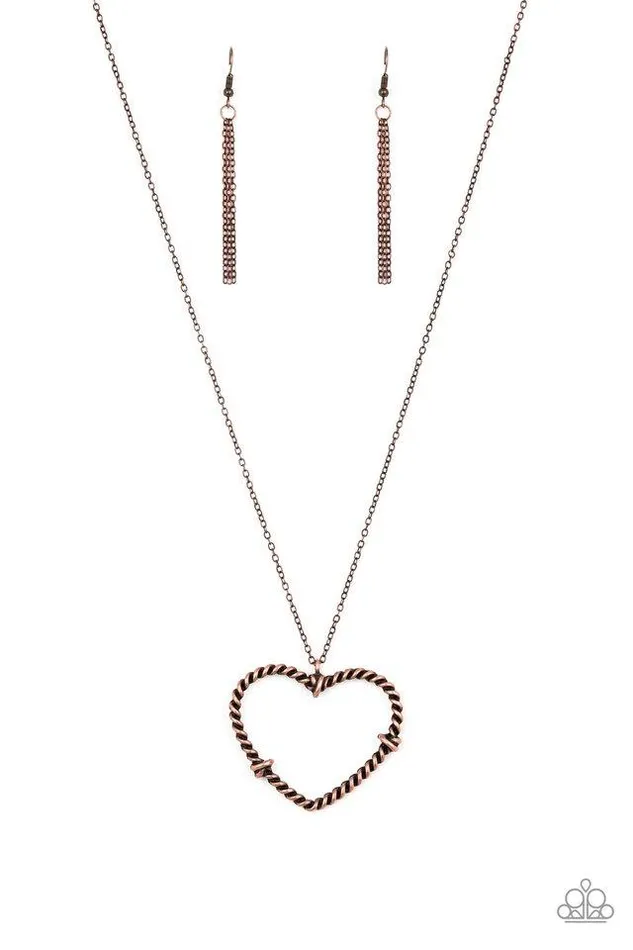 Paparazzi Jewelry Paparazzi Necklace Straight From The Heart Copper Necklaces