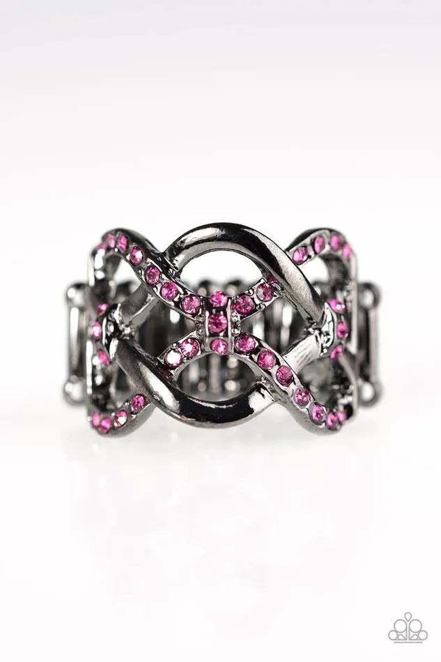 Paparazzi Jewelry Paparazzi Ring Lay On The Shimmer Pink Rings